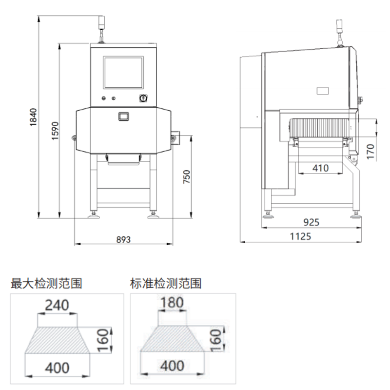 央厨网-LXR4016常规盒饭快餐X光机异物检测仪